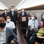 北陸新幹線新型「E7系」車両試乗会レポート<br />車いす席5席の新型車両、7月16日(金)から導入開始!すばらしく快適です!